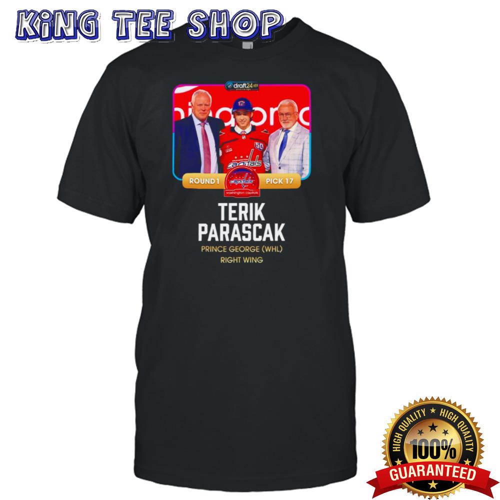 Washington Capitals Terik Parascak Prince George Right Wing 2024 Shirt