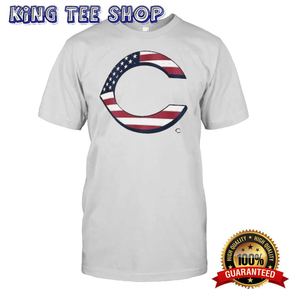 Cincinnati Reds Logo 4th Of July Flag T-shirt