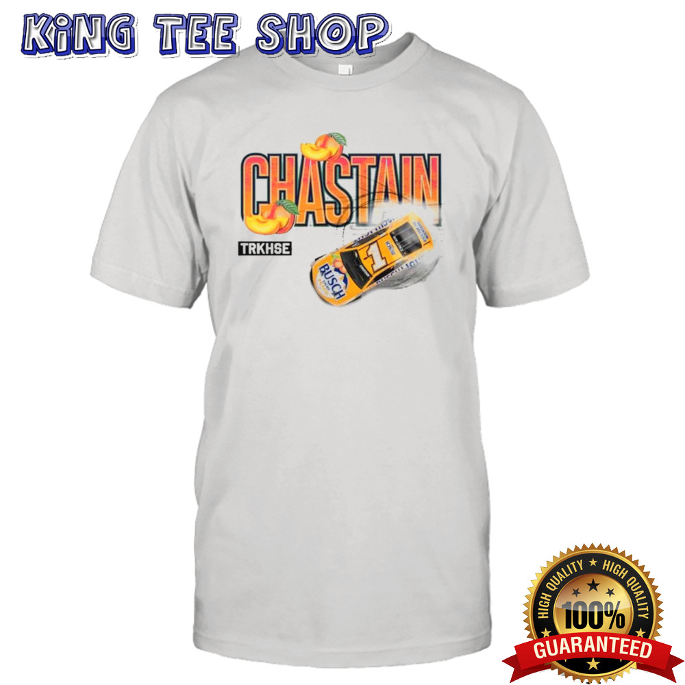 Men’s Ross Chastain Trackhouse Racing Team Collection Steel Busch Light Peach T-shirt