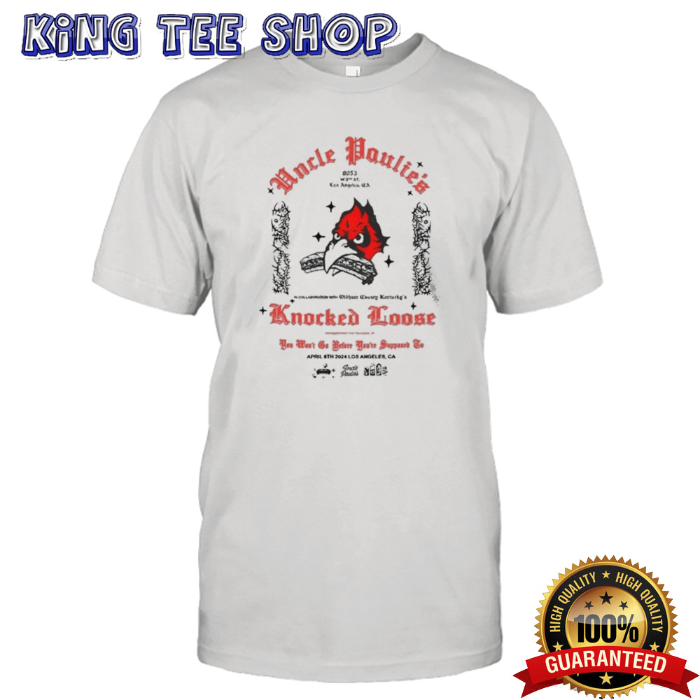 Knocked Loose Uncle Paulie’s Collab Shirt