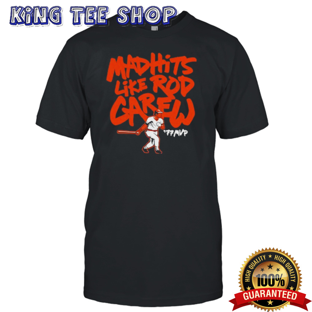 Mad Hits Like Rod Carew ’77 MVP T shirt
