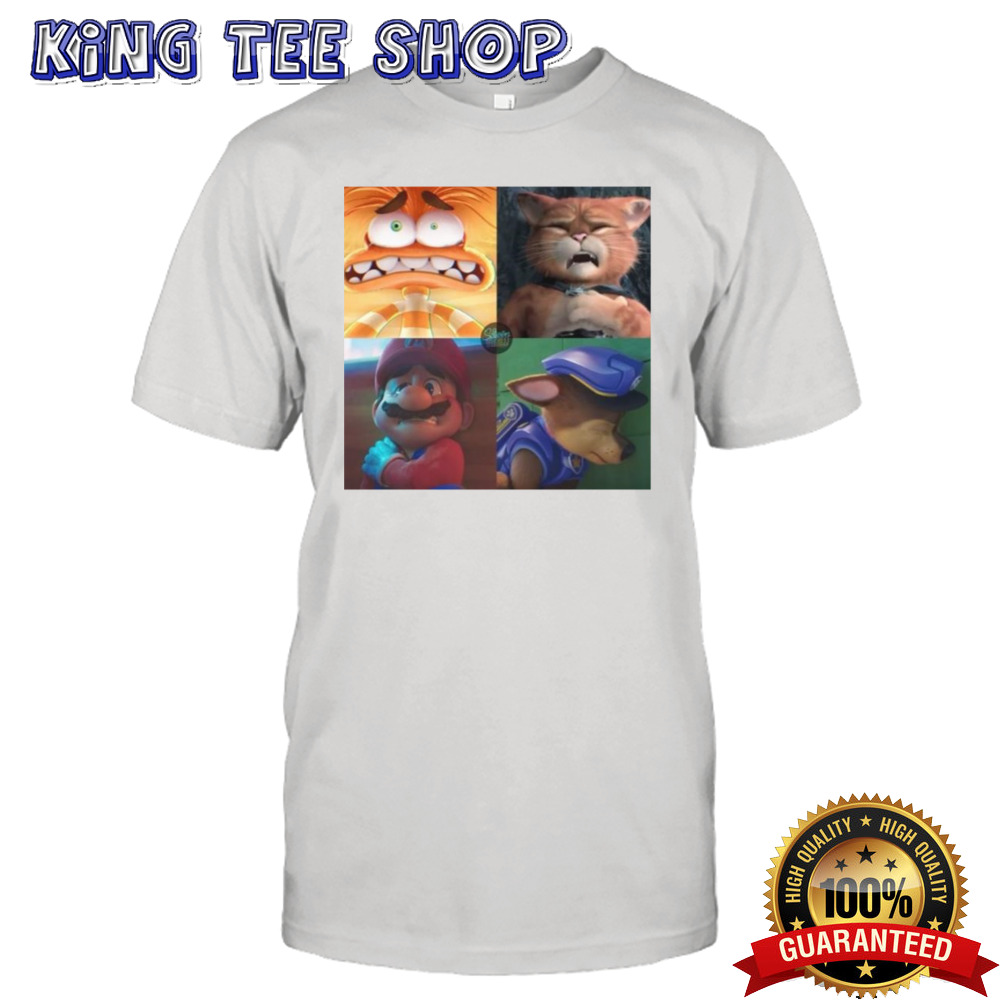 Panic Attack Anxiety Inside Out Puss In Boots Mario Paw Patrol shirt