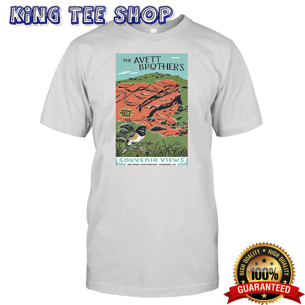 The Avett Brothers July 5 2024 Red Rocks Morrison CO Poster Shirt