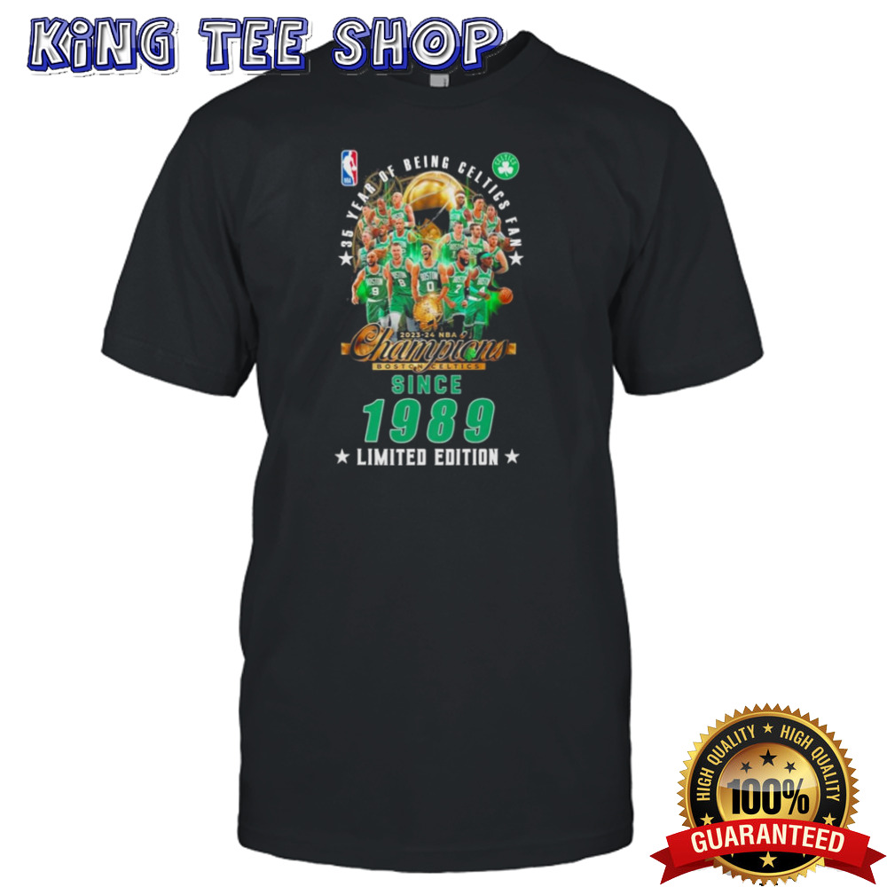 35 Years Of Boston Celtics Fan 2024 NBA Champions Since 1989 Shirt