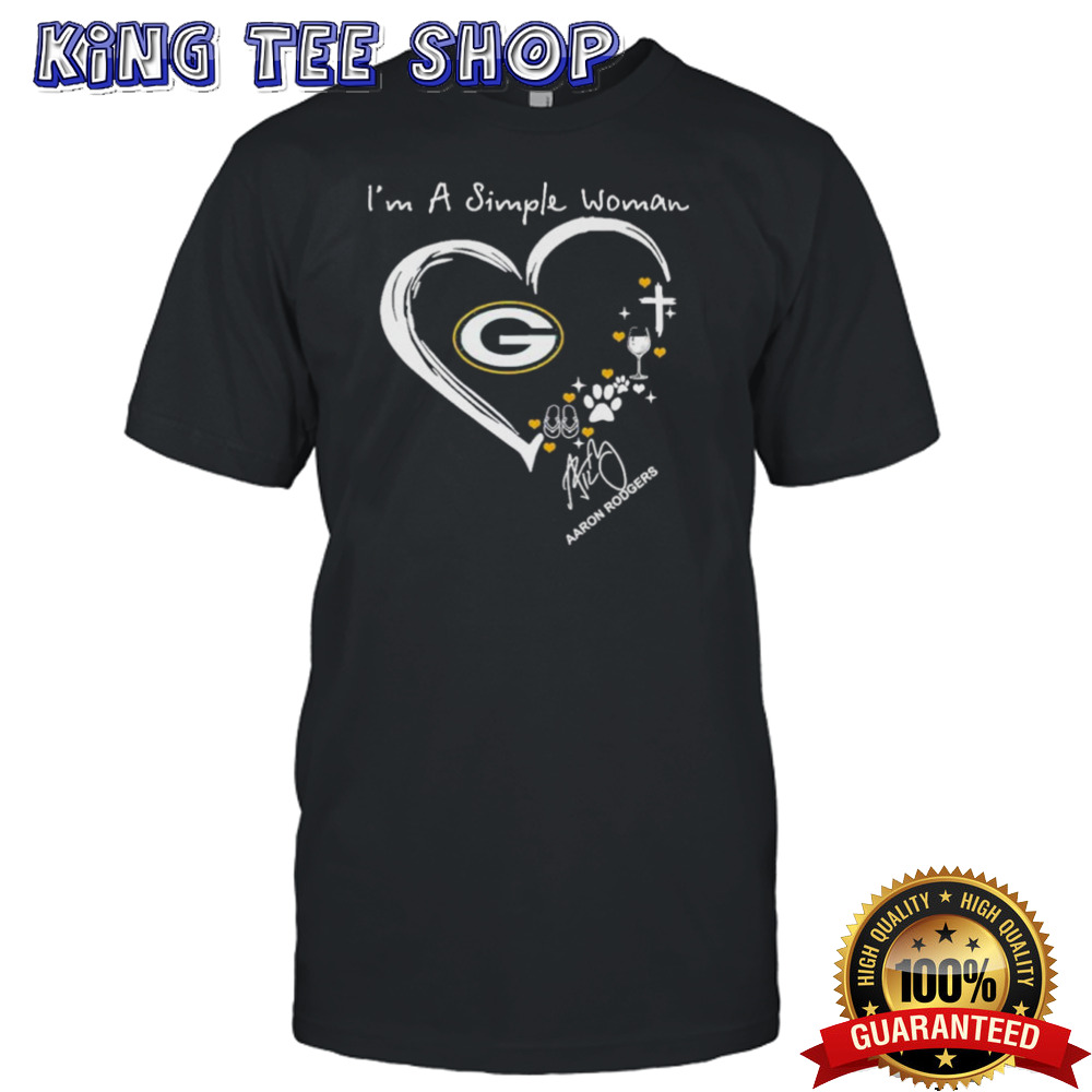 I’m A Simple Woman Heart Aaron Rodgers Green Bay Packers shirt