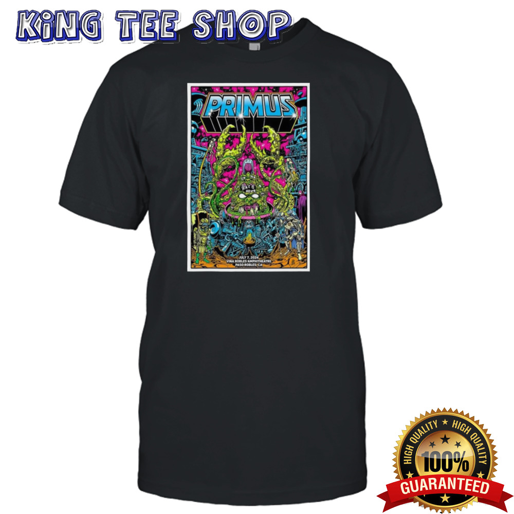 Primus At Vina Robles Amphitheatre In Paso Robles CA On July 7 2024 Poster Shirt