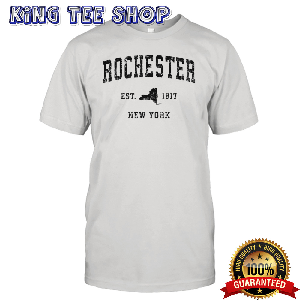 Rochester New York Ny Vintage Established Athletic Sports Design Est 1817 Shirt