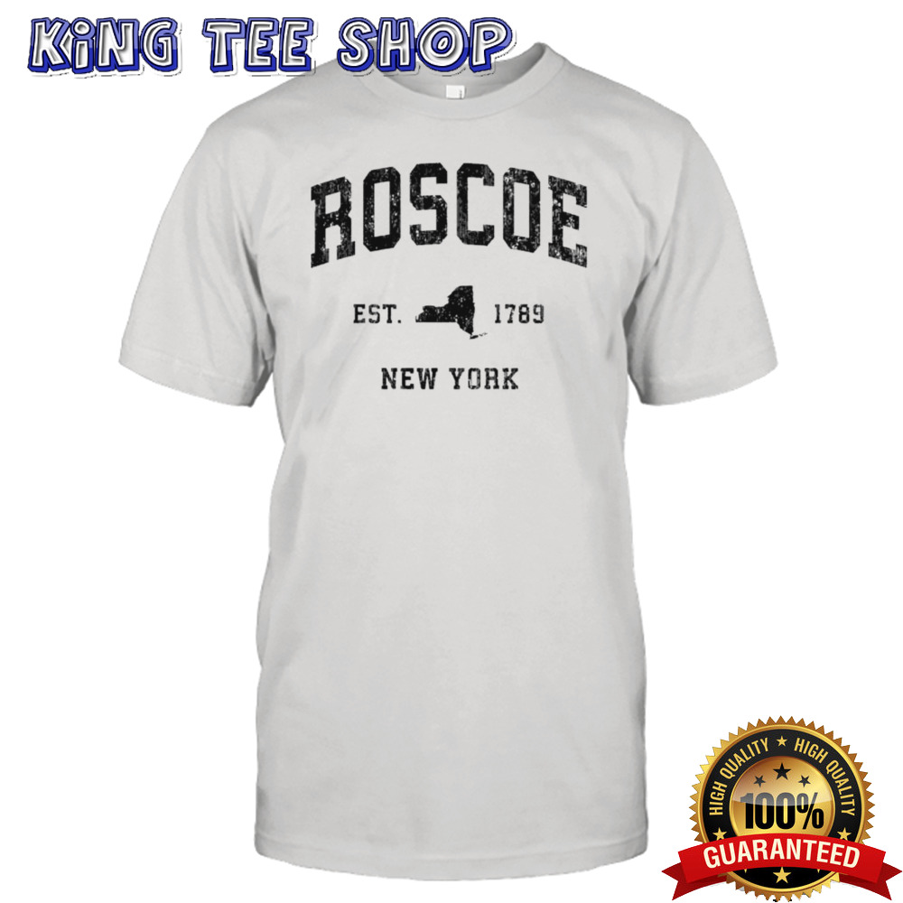 Roscoe New York Ny Vintage Established Athletic Sports Shirt