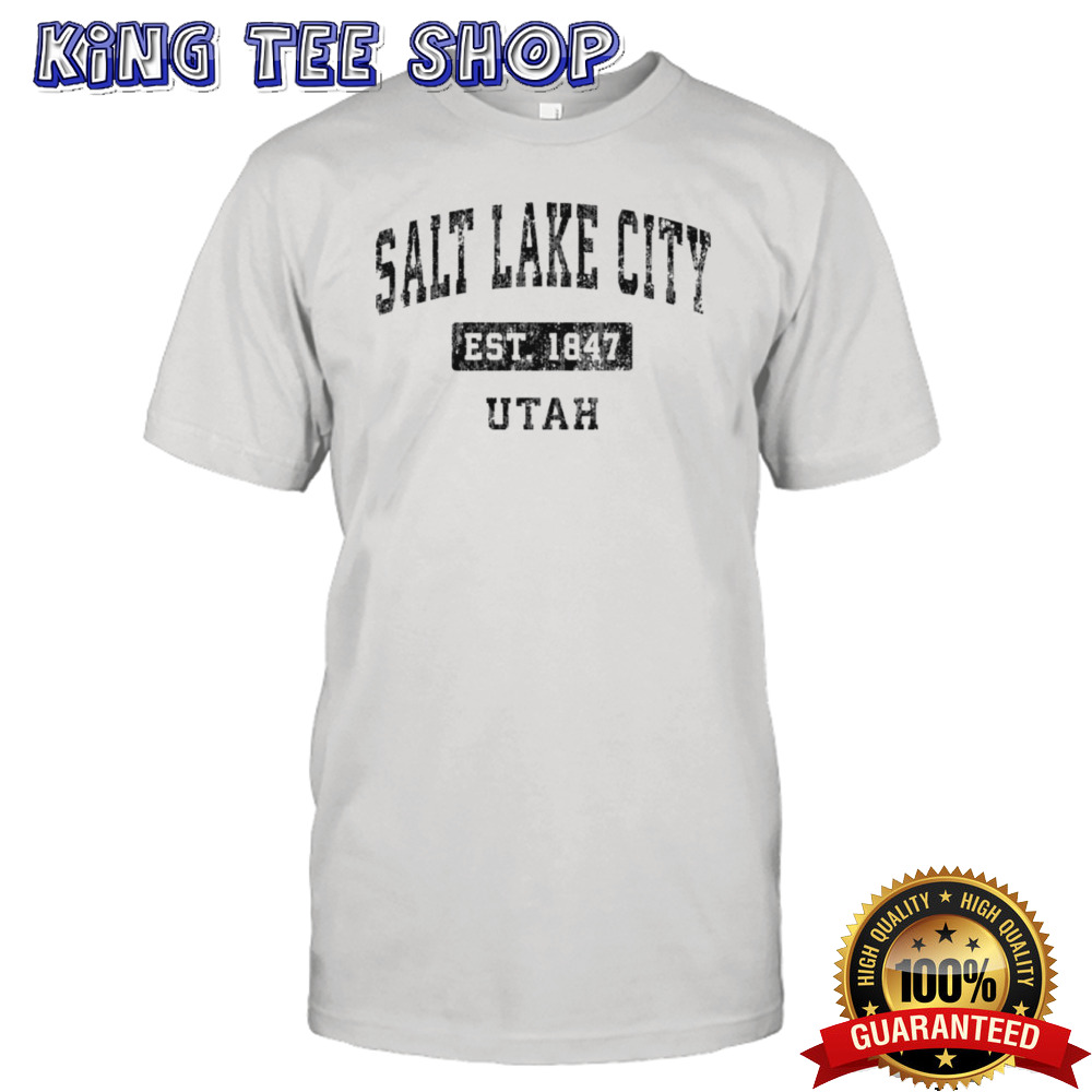 Salt Lake City Utah Ut Vintage Established Sports Design Shirt