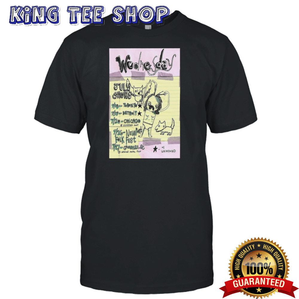 Wednesday July Shows 2024 Poster Shirt