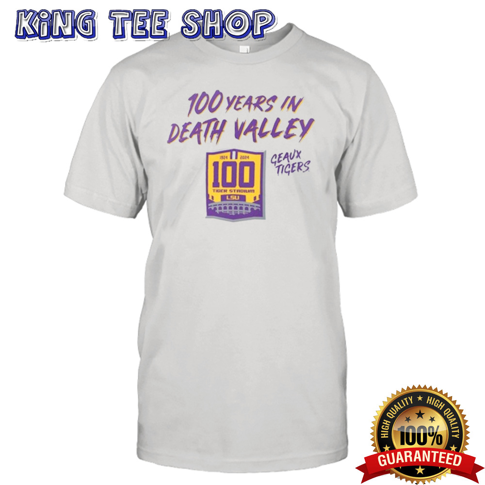 Lsu Tigers 100 Years In Death Valley Tiger Stadium Scratch T-shirt