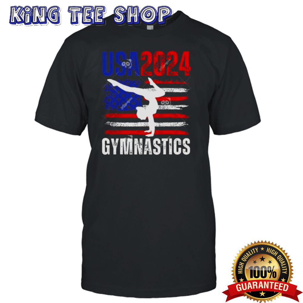 2024 USA American Flag Gymnastics T-shirt