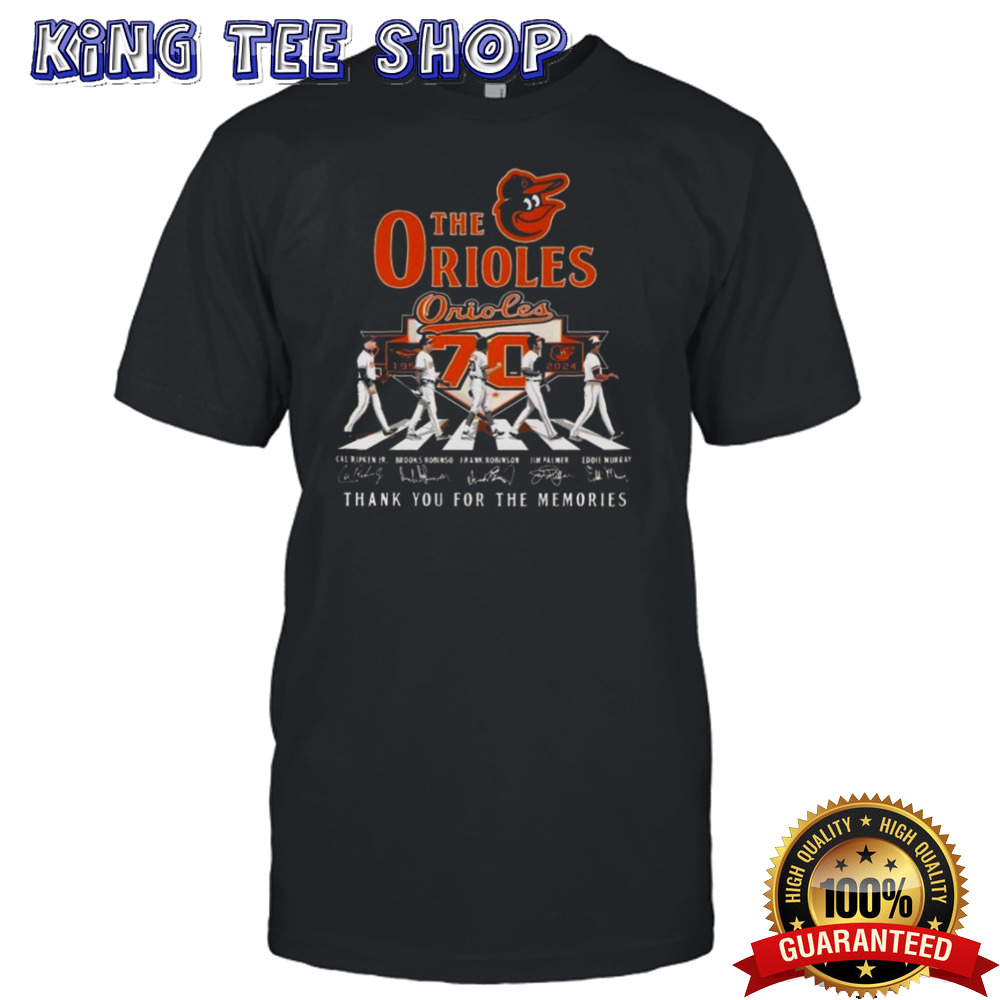 Baltimore Orioles Baseball Team Player Go On The Road Signatures Thank You T-shirt