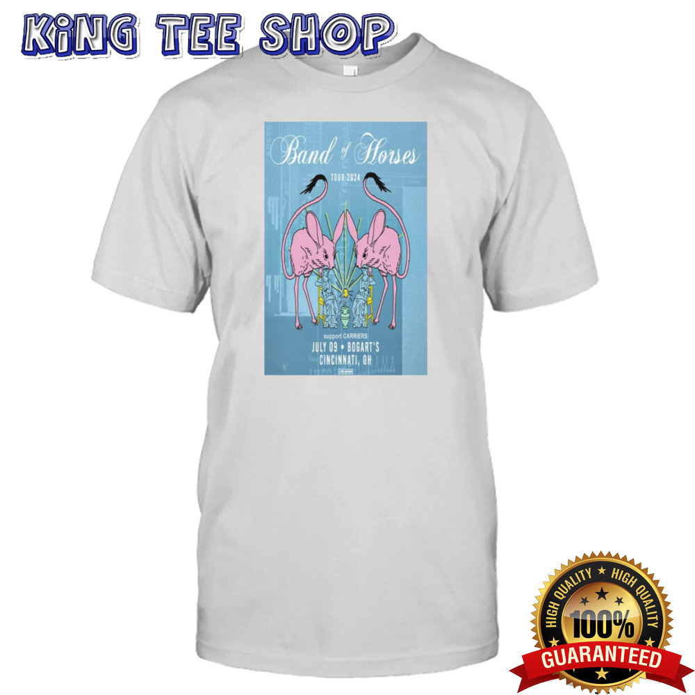 Band Of Horses July 9 2024 Bogart’s in Cincinnati OH Poster shirt