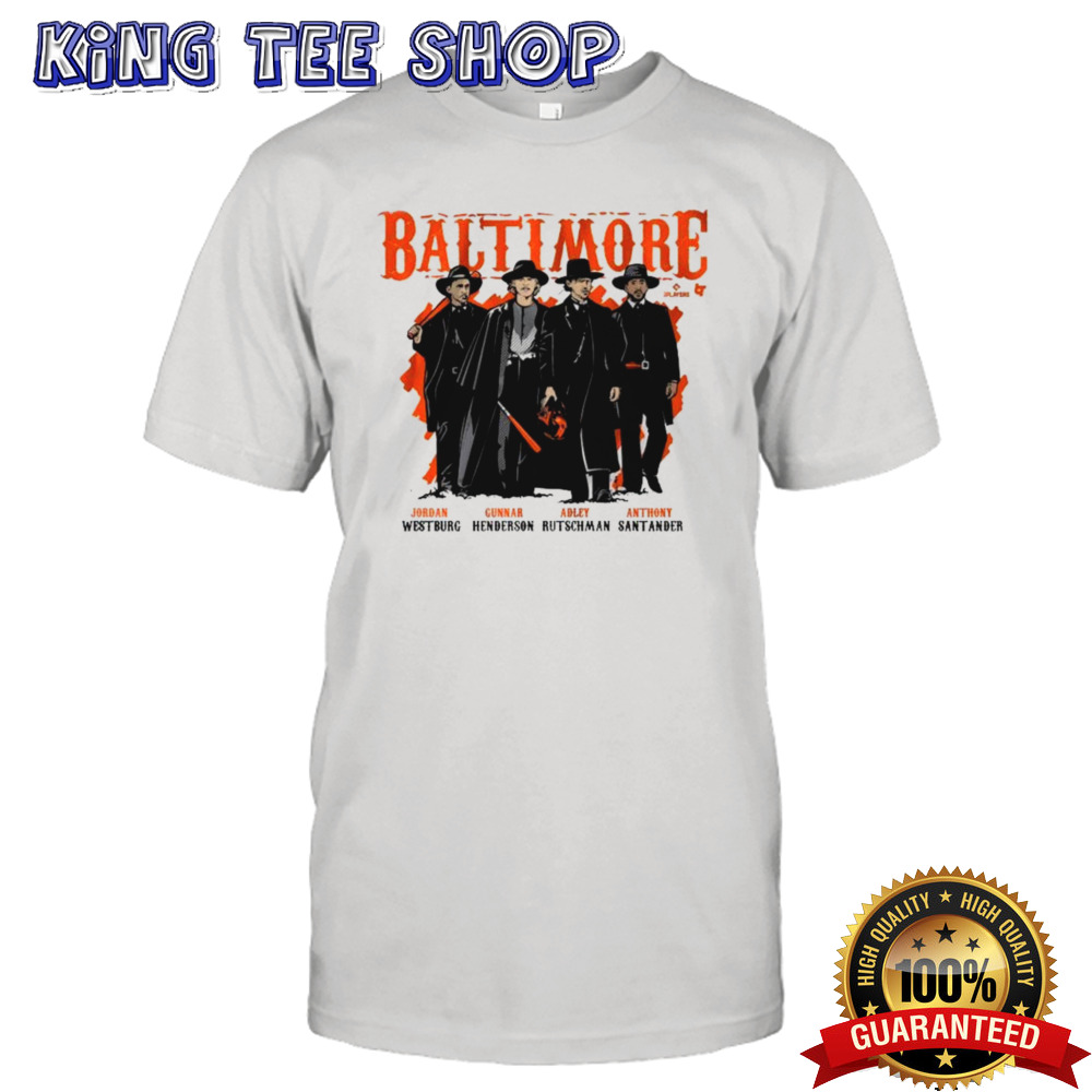 Jordan West Burg Gunnar Henderson Adley Rutschman Anthony Santander Baltimore Tombstone Sluggers T-shirt