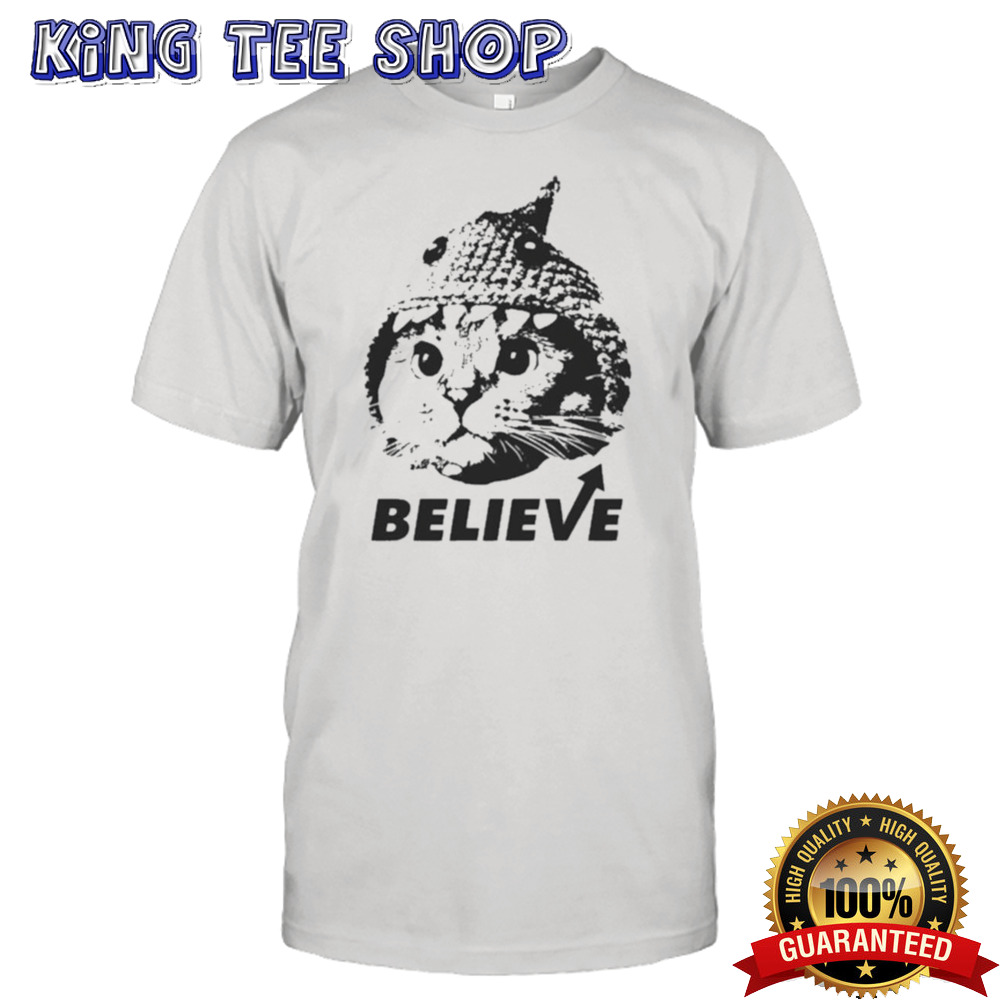 Sharkcatsolana Shark Cat Believe T-shirt
