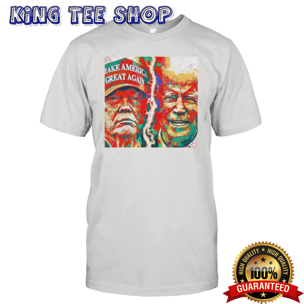 Trump vs Biden Lightning Art T-Shirt