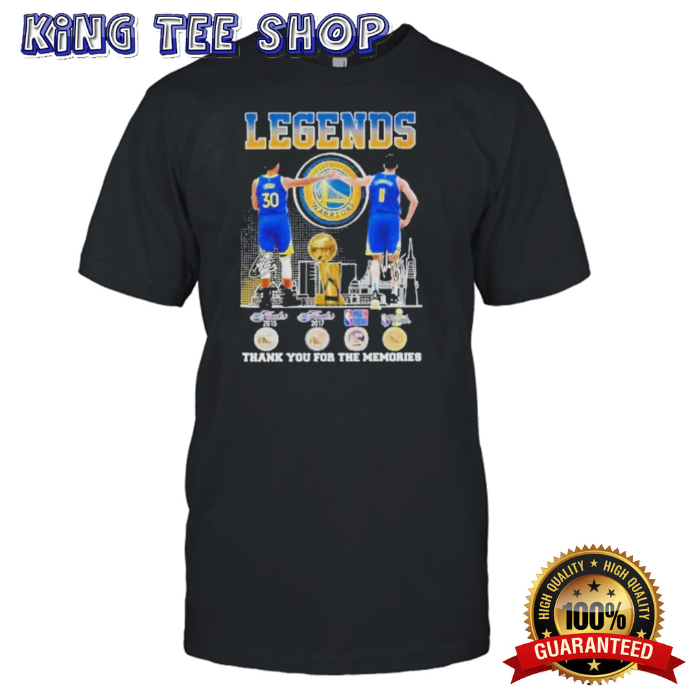 Golden State Warriors Stephen Curry – Klay Thompson Signature Thank You For The Memories Unisex T-Shirt