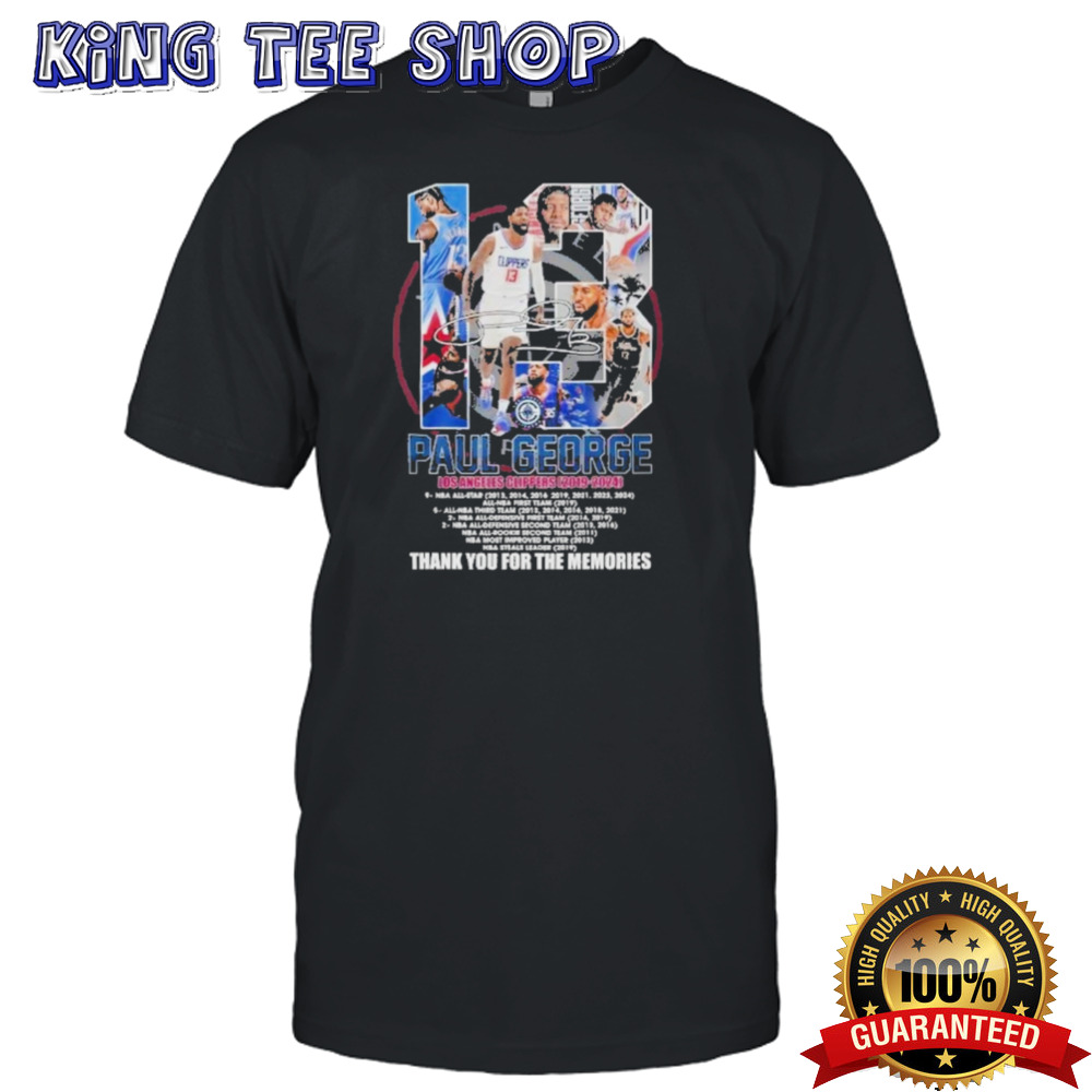 Paul George Los Angeles Clippers Signature Thank You For The Memories Unisex T-Shirt