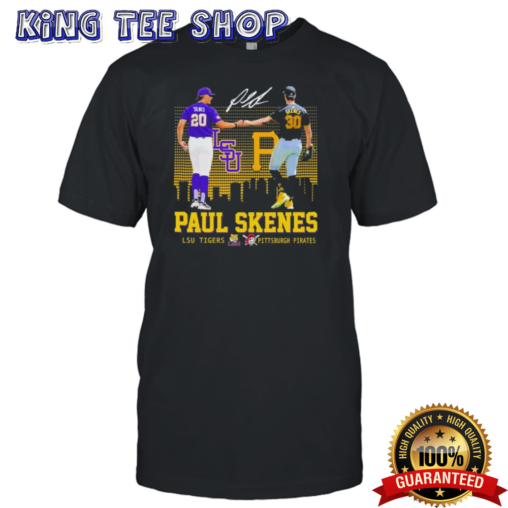 Paul Skenes LSU Tigers And Pittsburgh Pirates Signature Shirt
