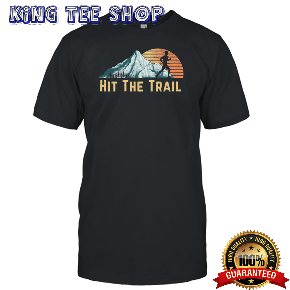 Hit The Trail Vintage Mountain Runner Retro Trail Running shirt