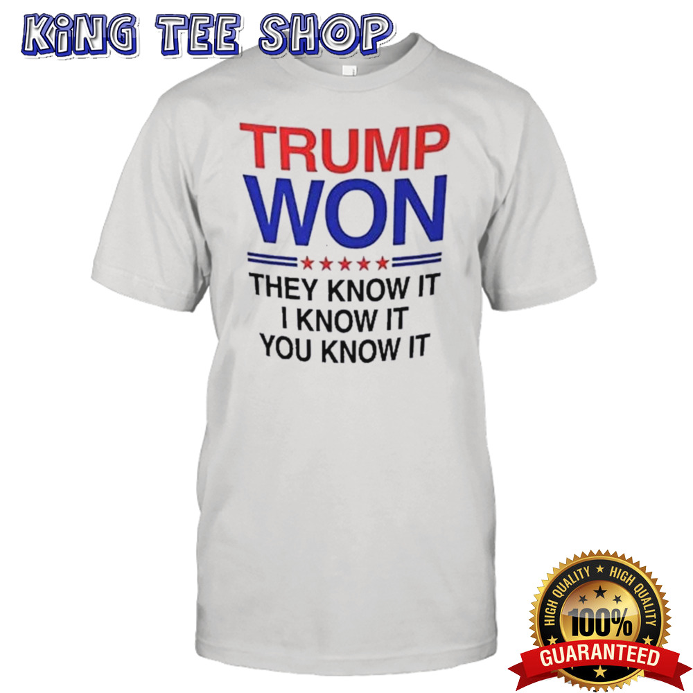 Trump Won They Know It I Know It You Know It Shirt