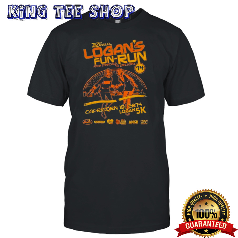 30th Annual Logan’s Fun Run From Carrousel To Sanctuary Capricorn 15 2274 Logan 5k Shirt