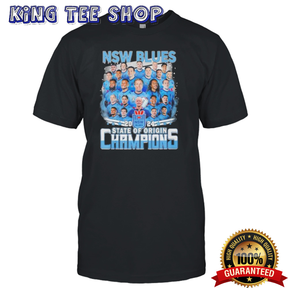 NSW Blues Team 2024 State Of Origin Champions Shirt