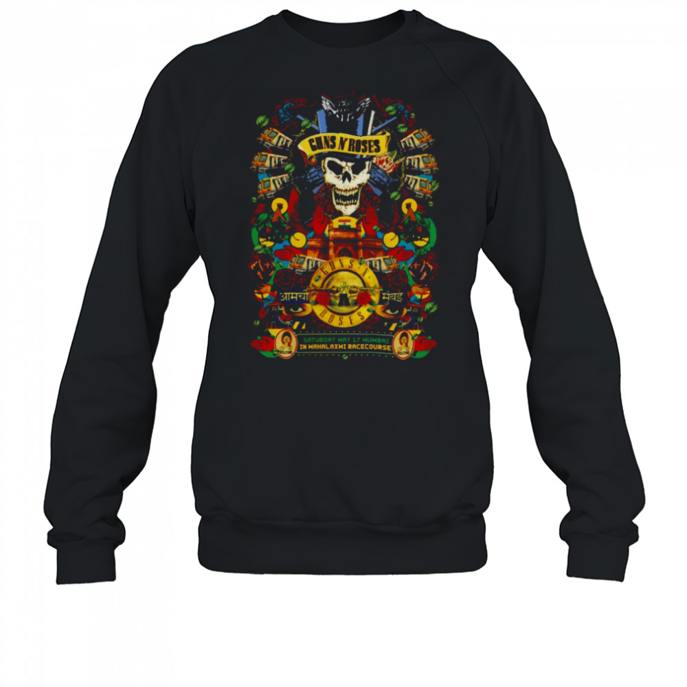Guns N Roses In Mumbai Maharashtra India Concert Poster At Mahalaxmi Race Course On Saturday May 17 2025 T Shirt Hoodie