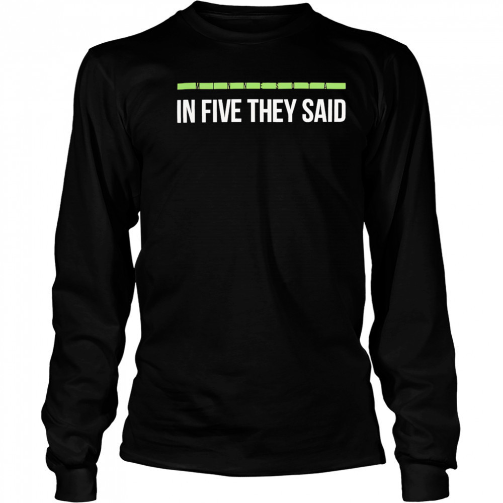 Minnesota Timberwolves In Five They Said NBA Playoff 2025 shirt Long Sleeved