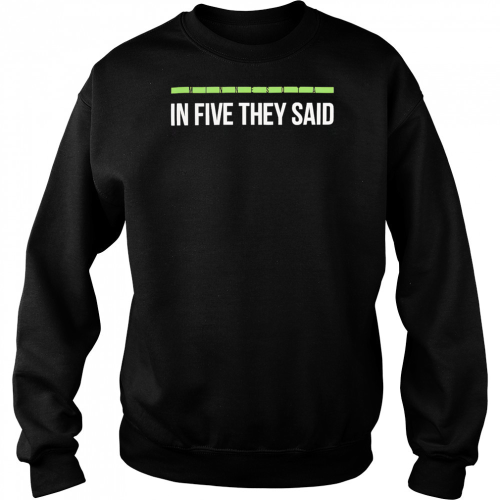 Minnesota Timberwolves In Five They Said NBA Playoff 2025 shirt Sweatshirt