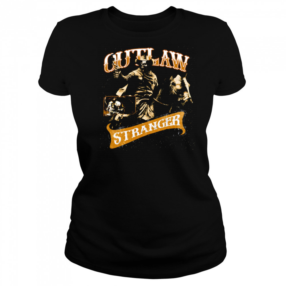 Outlaw Stranger Skeleton horse retro shirt Women's T-shirt