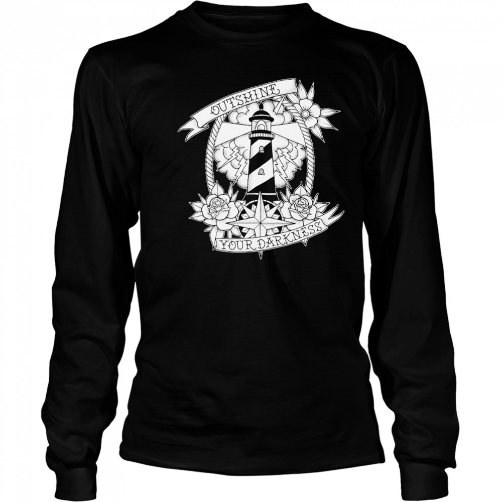 Outshine Your Darkness Rose T-shirt Long Sleeved