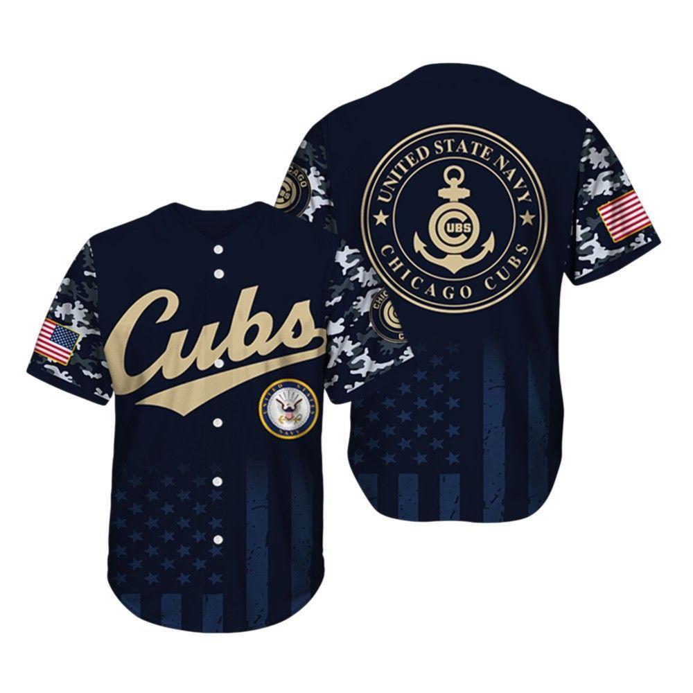 Cubs US Navy Appreciation Night 2025 Baseball Jersey