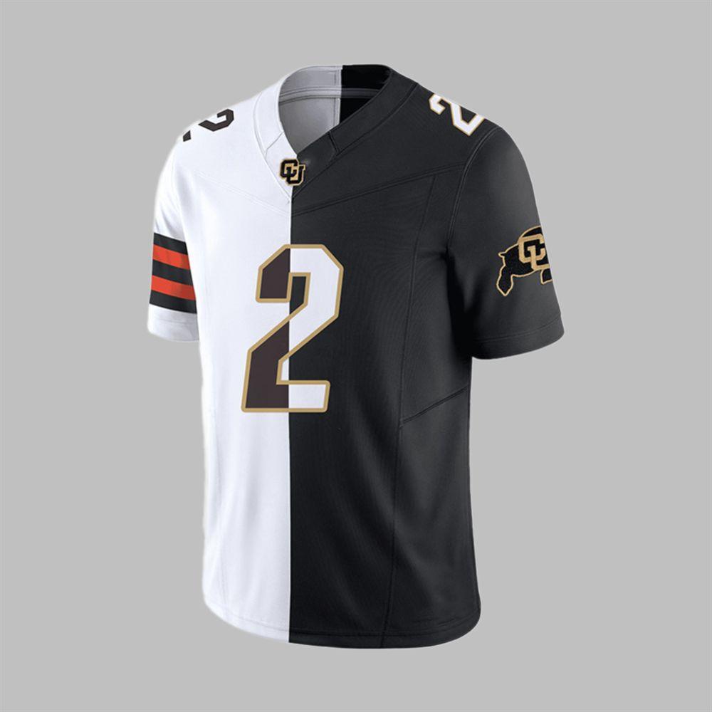 Shedeur Sanders Half Buffaloes And Browns Jersey