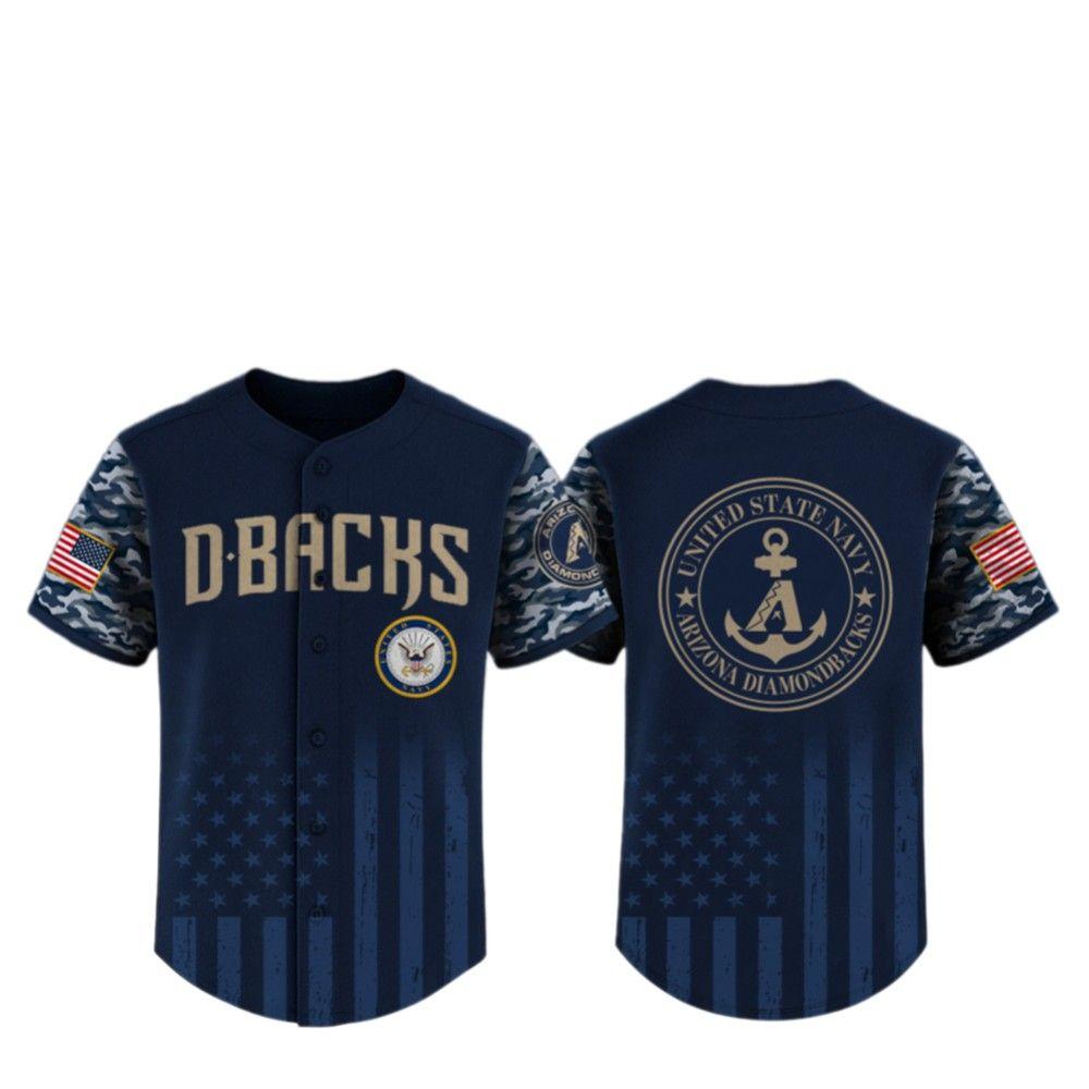 2025 Diamondbacks United State Navy Military Appreciatuon Night Jersey