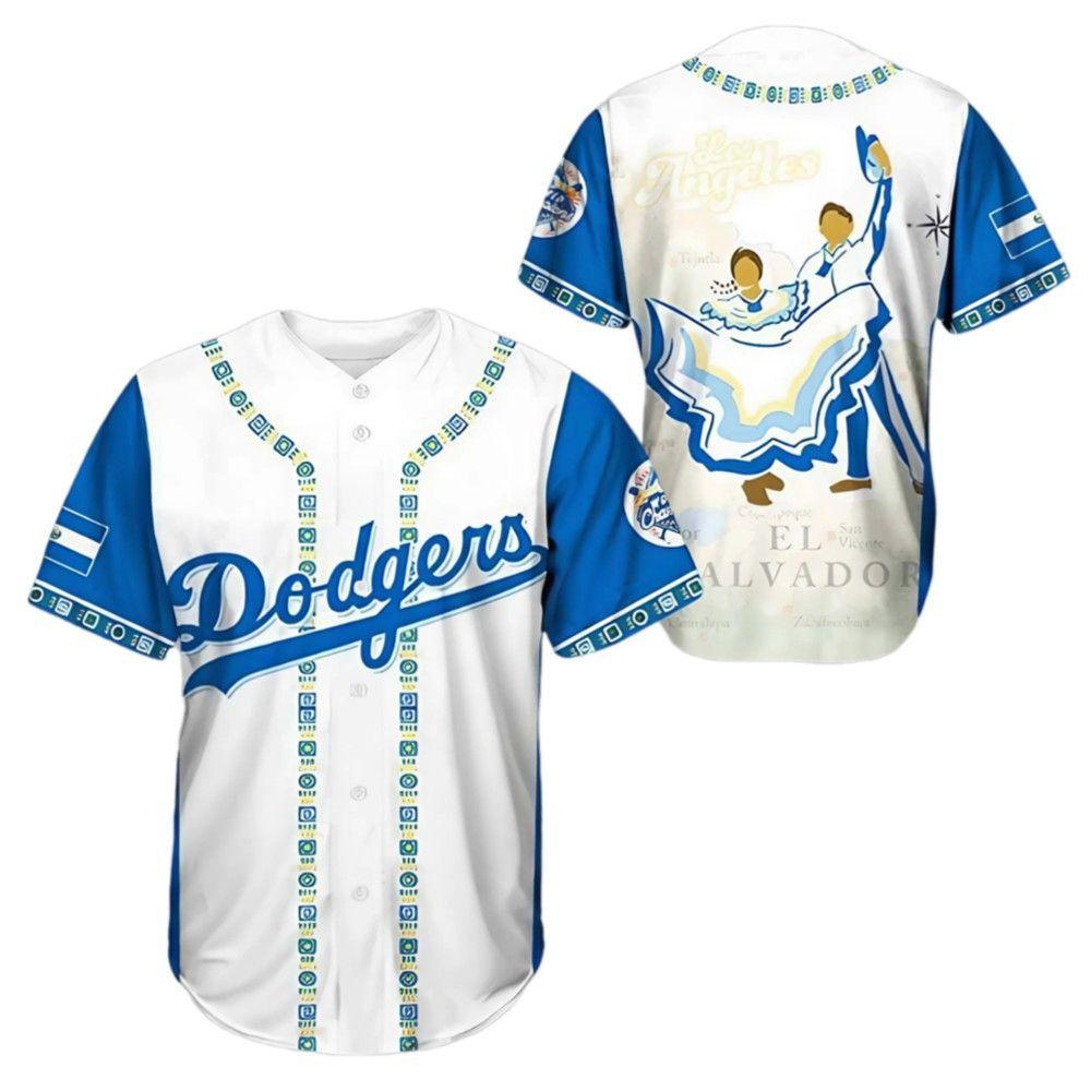2025 Giveaway Dodgers Salvadoran Heritage Night Jersey