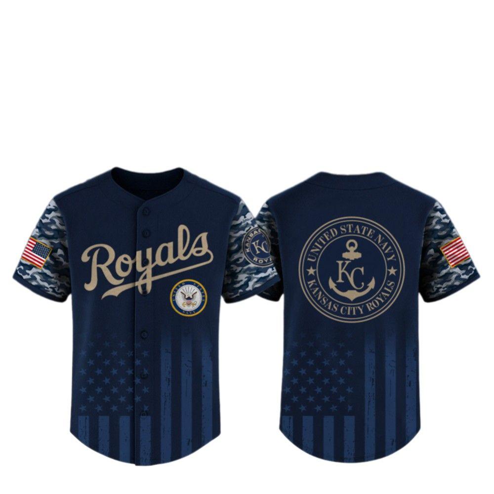 2025 KC Royals US Navy Appreciation Night Jersey