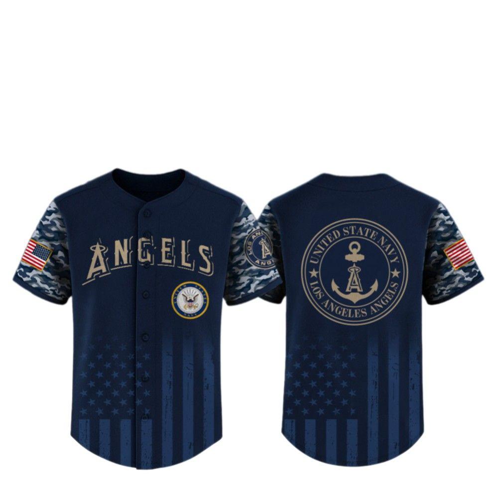 2025 LA Angels US Navy Appreciation Night Jersey