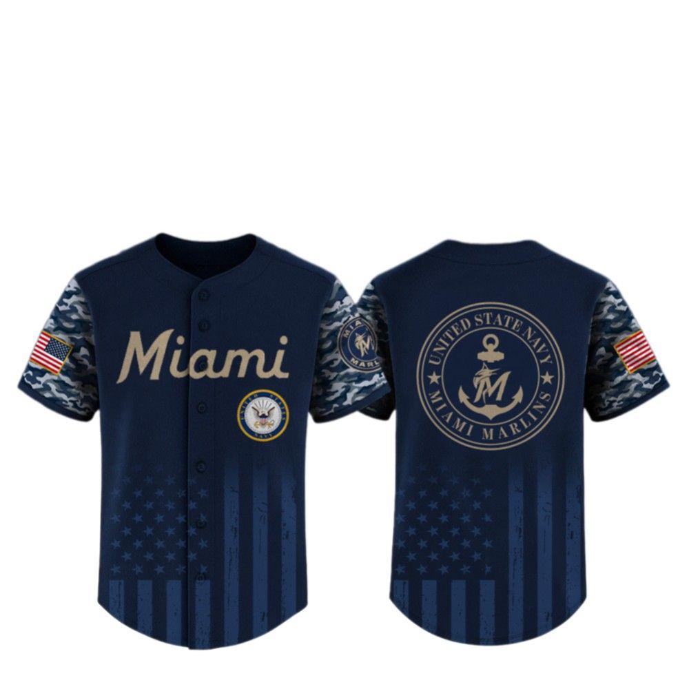 2025 Marlins US Navy Appreciation Night Jersey