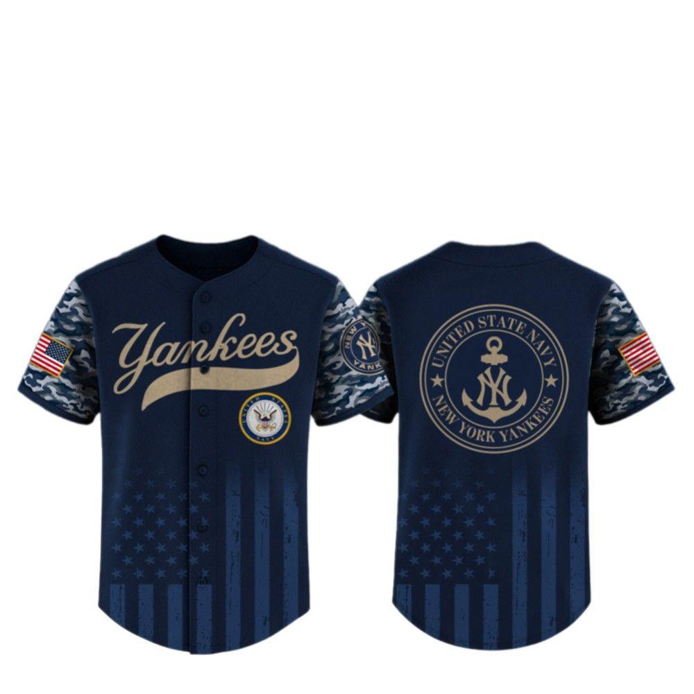 2025 NY Yankees US Navy Appreciation Night Jersey