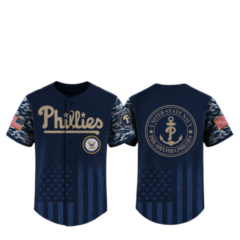 2025 Phillies US Navy Appreciation Night Jersey