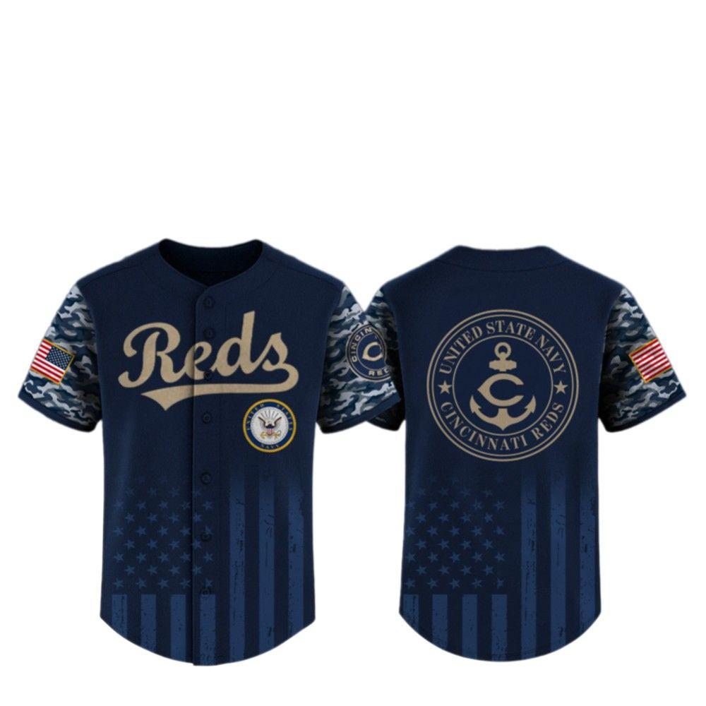2025 Reds US Navy Appreciation Night Jersey