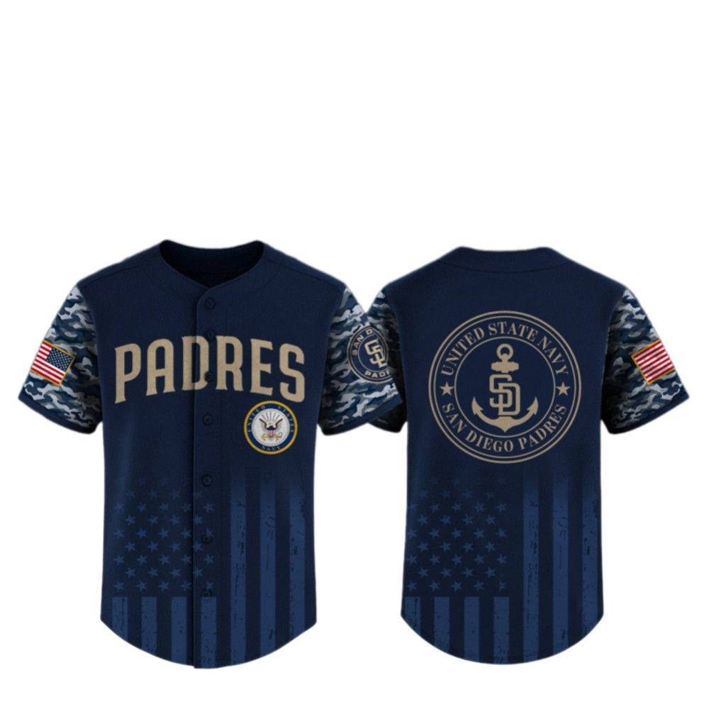 2025 SD Padres US Navy Appreciation Night Jersey