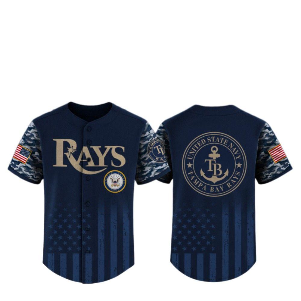 2025 TB Rays US Navy Appreciation Night Jersey
