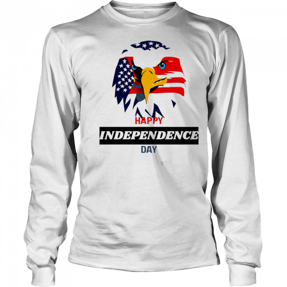 Happy Independence Day Eagle Patriotic shirt Long Sleeved