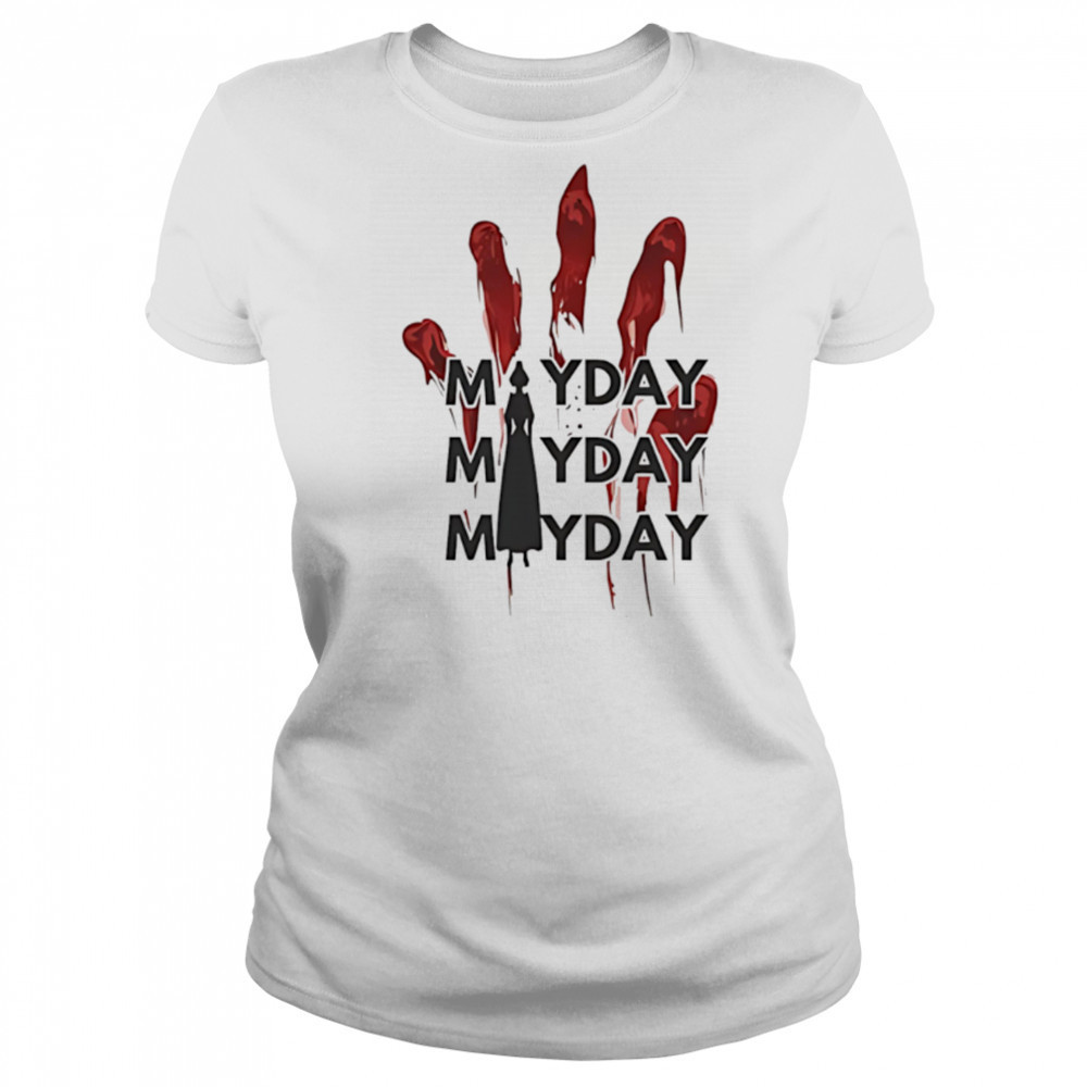 Mayday mayday mayday red handprint resist shirt Women's T-shirt