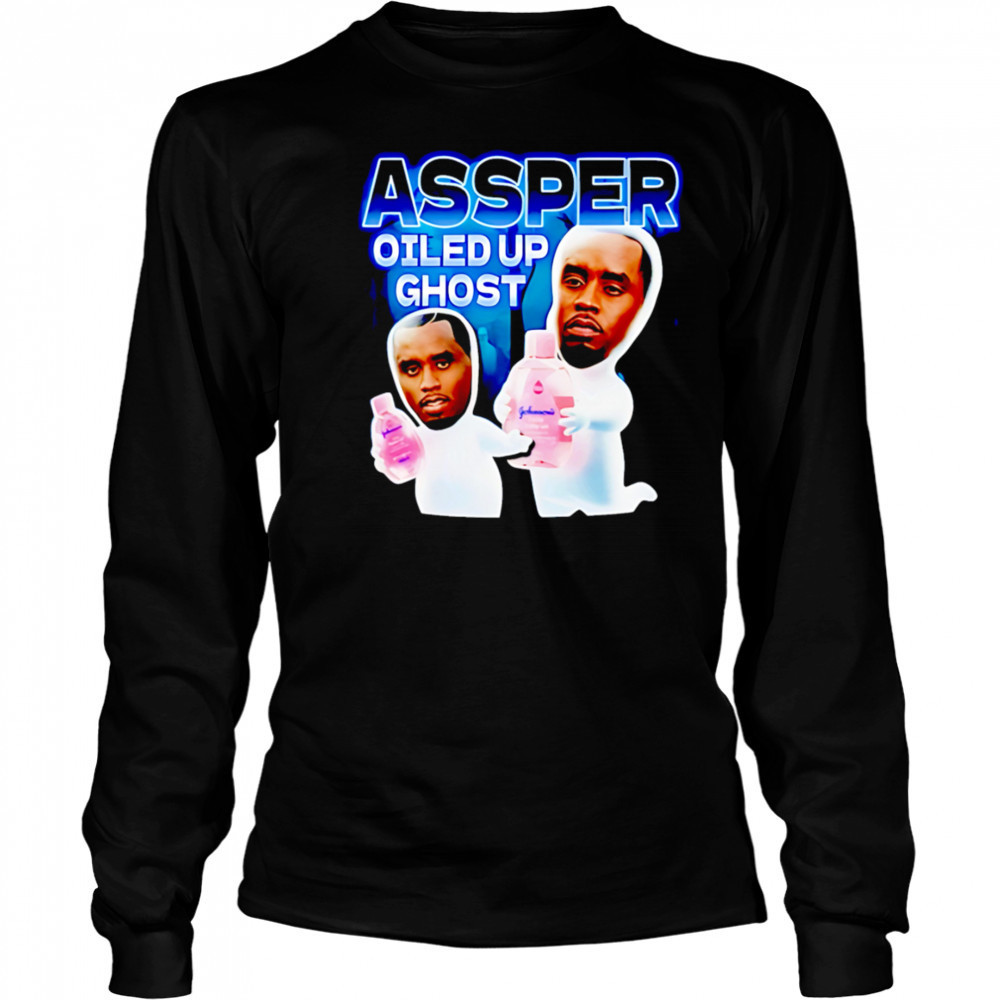 Assper Oiled Up Ghost meme shirt Long Sleeved