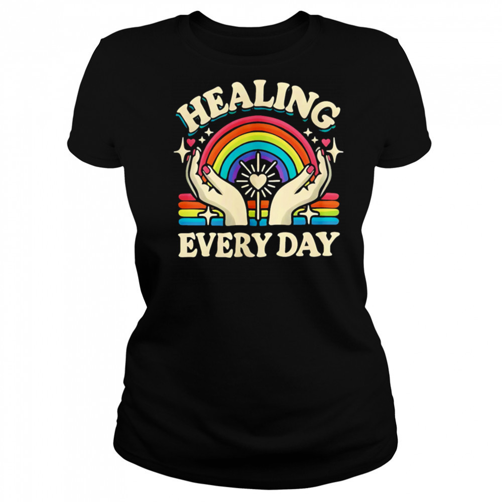 Healing Every Day rainbow vintage shirt Women's T-shirt