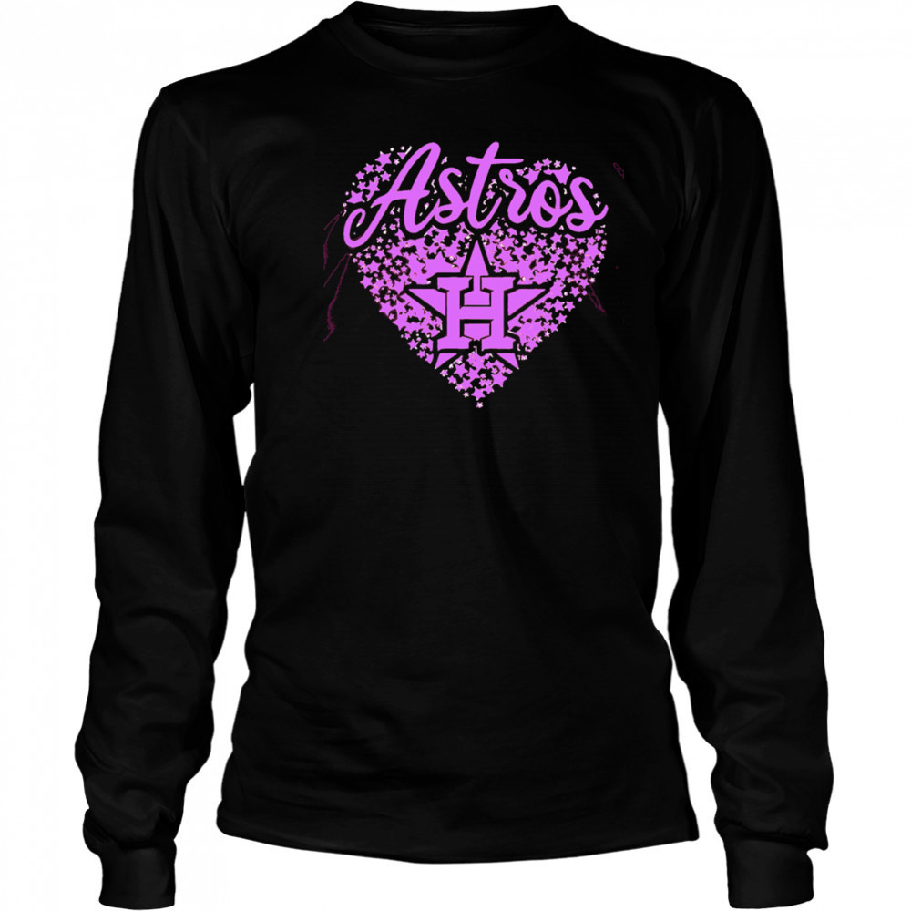 Houston Astros Princess 2025 heart shirt Long Sleeved